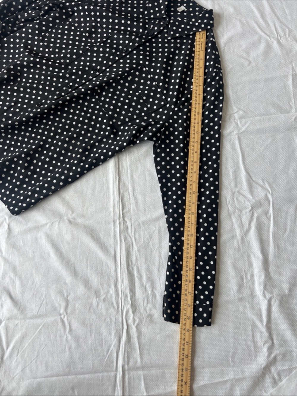 Women’s Lilysilk Beautiful Black White Polka Dot 100% Mulberry Silk Blouse XL - Picture 5 of 11
